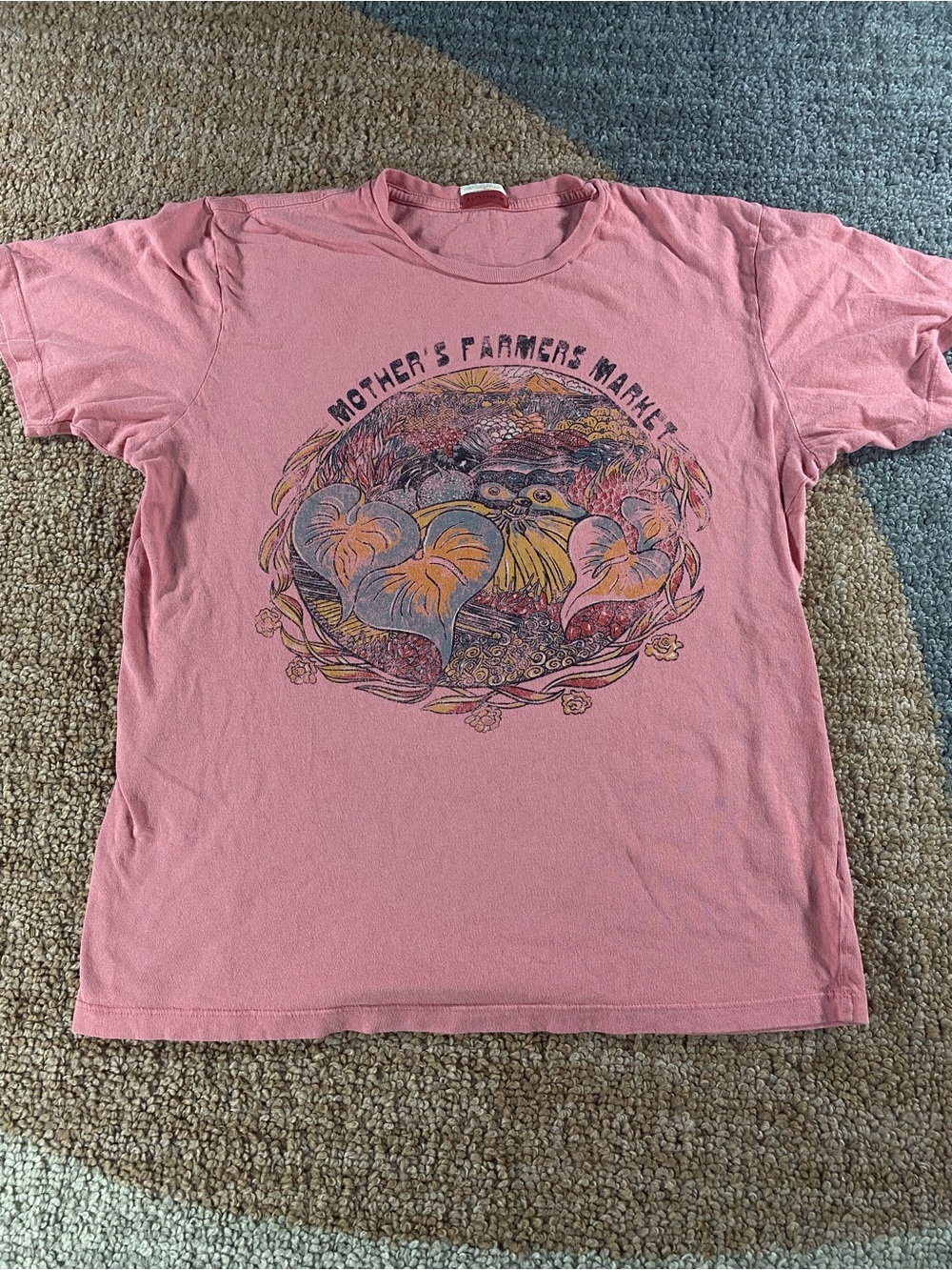 Mother The Rowdy T-Shirt Mother's Farmers Market Graphic Print Tee Boho Size S